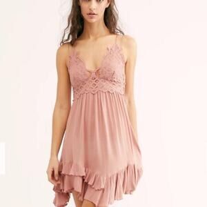 Free People Pink Adella Slip Dress size XS